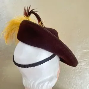 Accessories | Graceful 194s Brown Felt Wide Brim Tilt Fedora  display picture 2